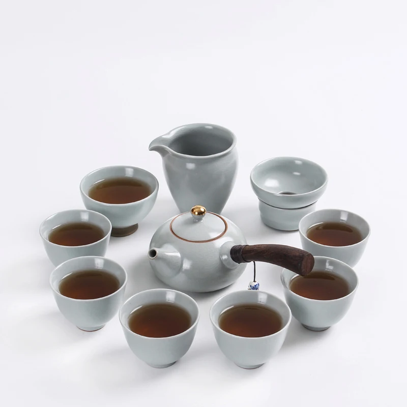 TANGPIN японская керамика kyusu чайники с 7 чашками Китайский кунг-фу чайный сервиз, кружка для вина