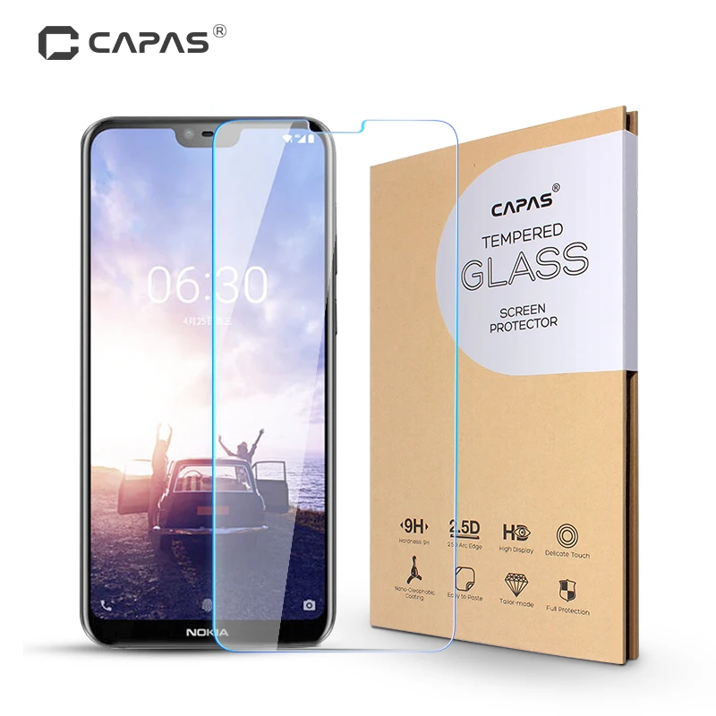 

For Nokia X6 Screen Protector For Nokia 6.1 Plus Tempered Glass LCD Protective Film Clear Explosion Proof Phone Guard Shockproof
