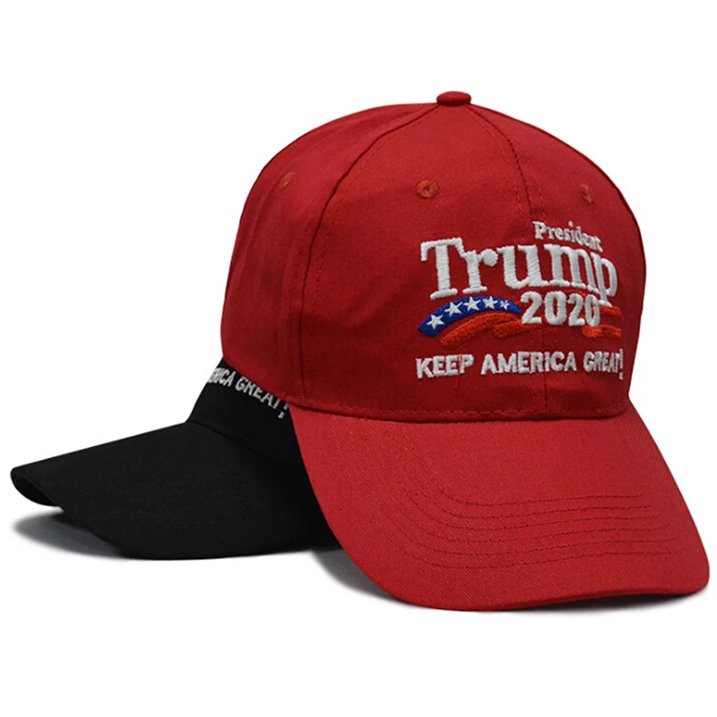 Unisex Adjustable Republican Red Black Hat Re-Election Keep America Great Embroidery New Cap Cotton Baseball Hat