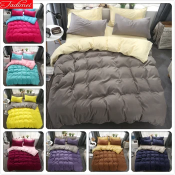 

Grey Beige Plain Colour 3pcs/4pcs Bedding Set Hotel Soft Cotton Single Twin Queen Full King Size Duvet Cover 1.35m 1.5m 1.8m 2m