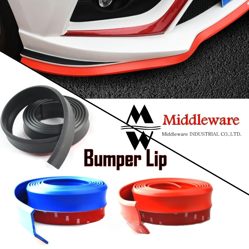 3M Red Bumper Lip Protector Car Front / Rear All Sides Scratch Proof Adhesive Strip Scratch