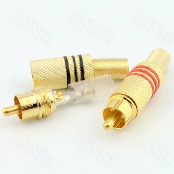 

10pcs/lot Monitoring Connector Store Promoting Gold Plated RCA Socket Welding Audio And Video Plug AV Jack