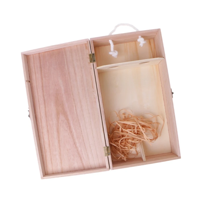 Новые высококачественные производители соснового дерева красного вина Перевозчик подарочная упаковка коробка модная коробка для хранения деревянный ящик для вина