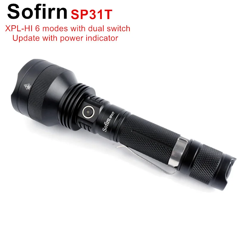 Acheter Sofirn SP31T puissant lampe de poche LED 18650 Cree XPL HI 1000lm haute puissance Long lancer torche tactique lumière lampe vélo Camp chasse