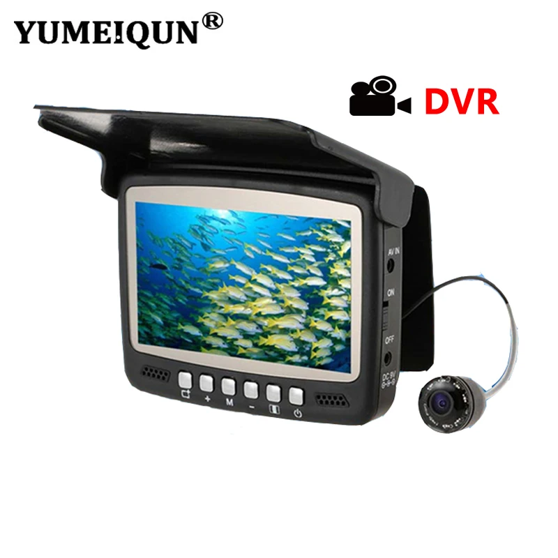 YUMEIQUN 4 3 дюймовая записывающая камера для рыбалки подводная рыболовная HD 1000TVL 15M