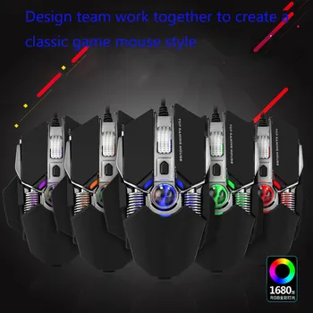 

NEW USB Wird Gaming Mouse 2750DPI Professional 9Buttons RGB LED Optical Mice Gamer for Computer PC Laptop Notebook YE3.1