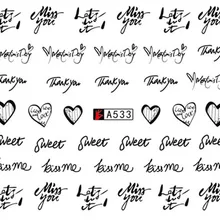 Наклейка s на ногти водяные наклейки для ногтей художественная наклейка слайдер английские буквы дизайн украшения Маникюр фольга клейкие обертывания Pegatinas