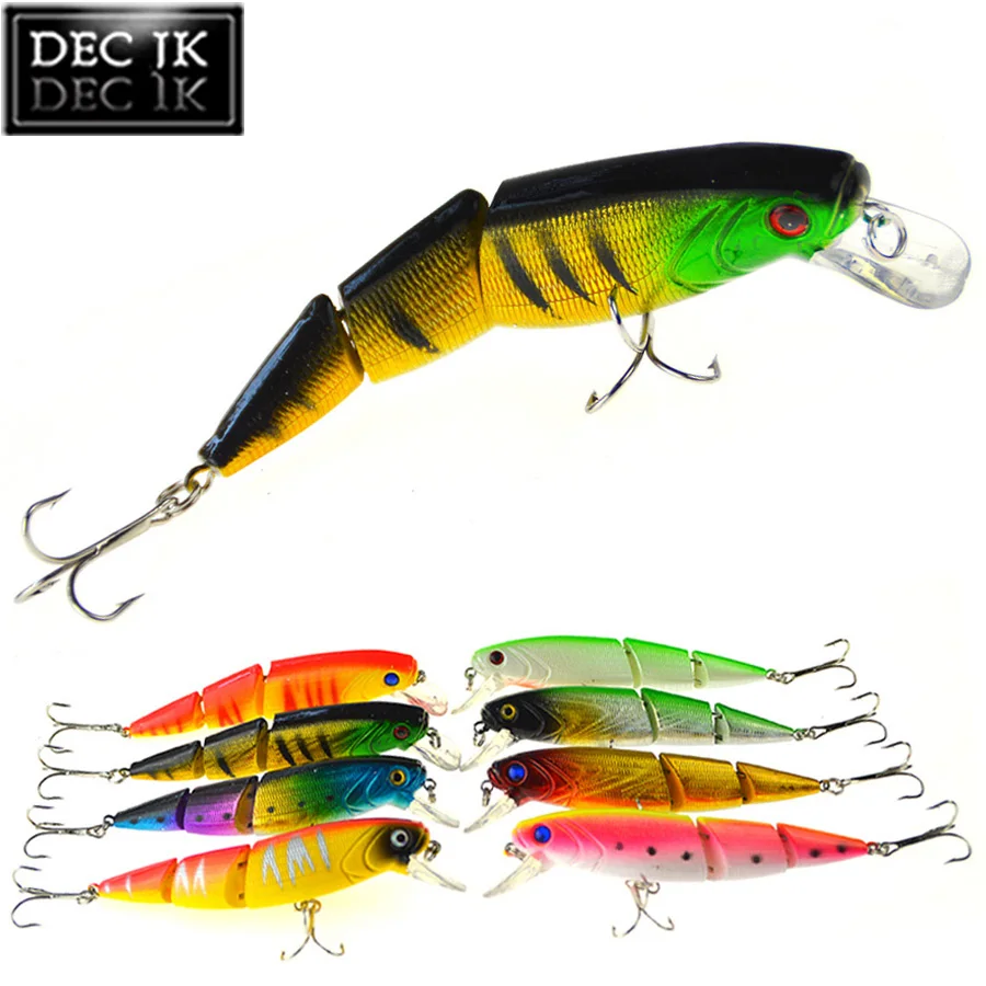 Minnow Artificial Bait For Sea Fishing Wobblers Lifelike Fishing Lure 3 Segment Trolling With Hooks  Wobbler Hard Bait