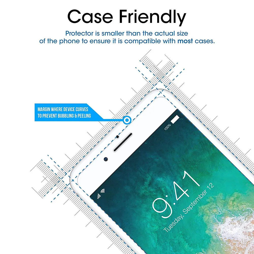 Для iphone 8 Plus 7 6 6S X XS Max XR 11 Pro 5S SE 5C защита для экрана из закаленного стекла Защитная пленка для экрана