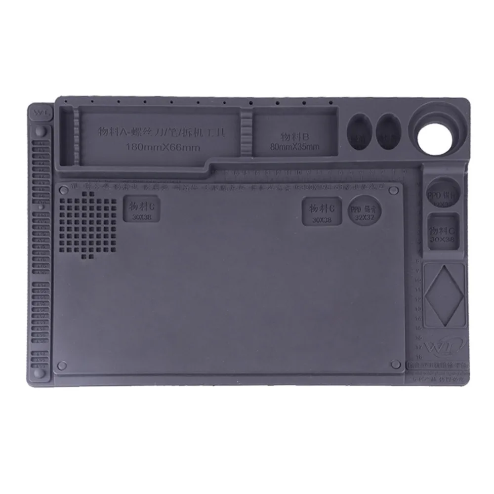 

Maintenance Platform Anti-static Anti-slip Heat-resistant Repair Insulation Pad Silicone Mats with Component Section
