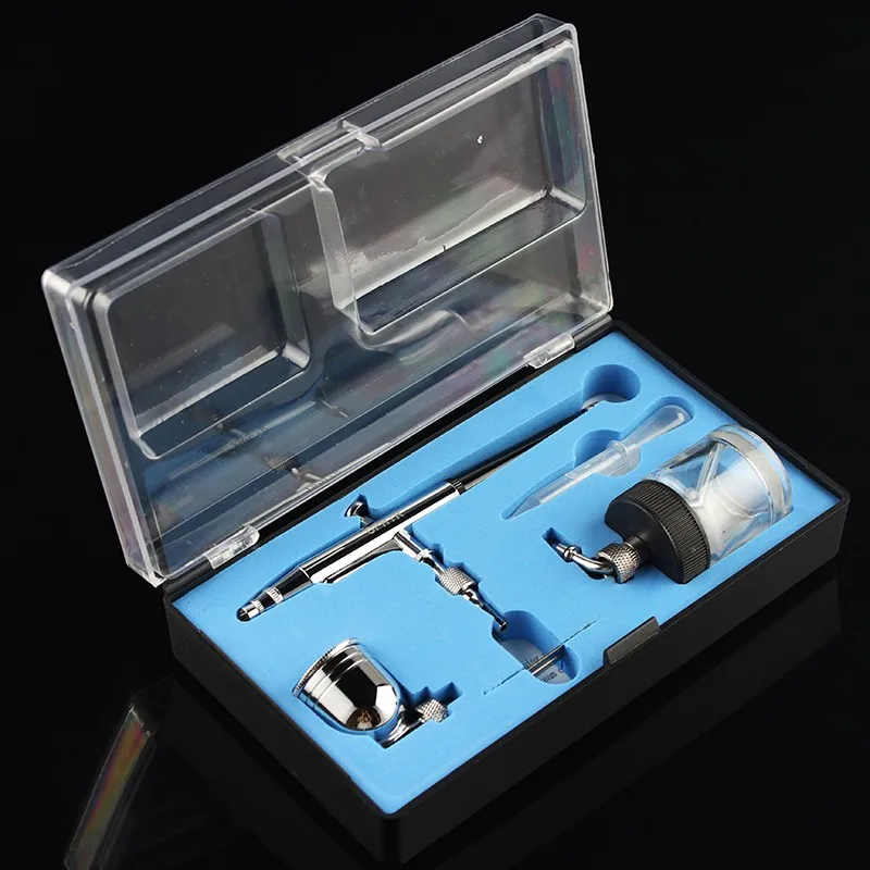 OPHIR 0,3 мм Аэрограф Комплект с воздушным компрессором двойного действия воздушная кисть пистолет краска для украшения торта/Нейл-арт/макияж/татуировки тела