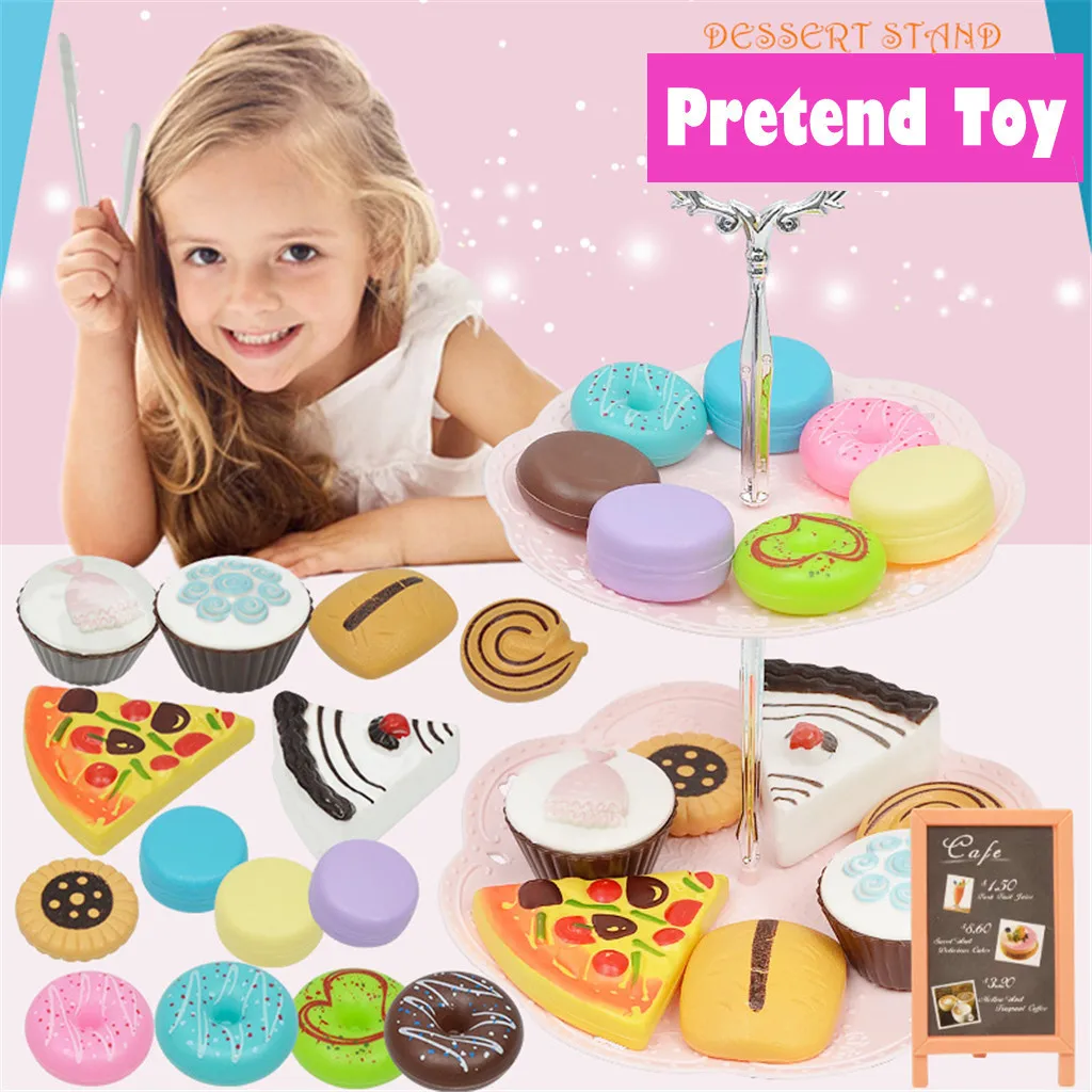 Simulation Mini Macaron Dessert Tower Shop Pretend Play Set Educational Toy Giftd Play Toy Accessories M0522