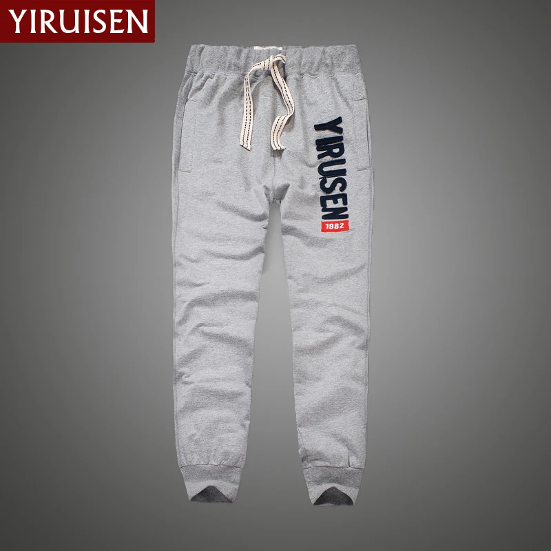 Sport Jogging Trousers Men 100% Cotton Sweatpants for Autumn