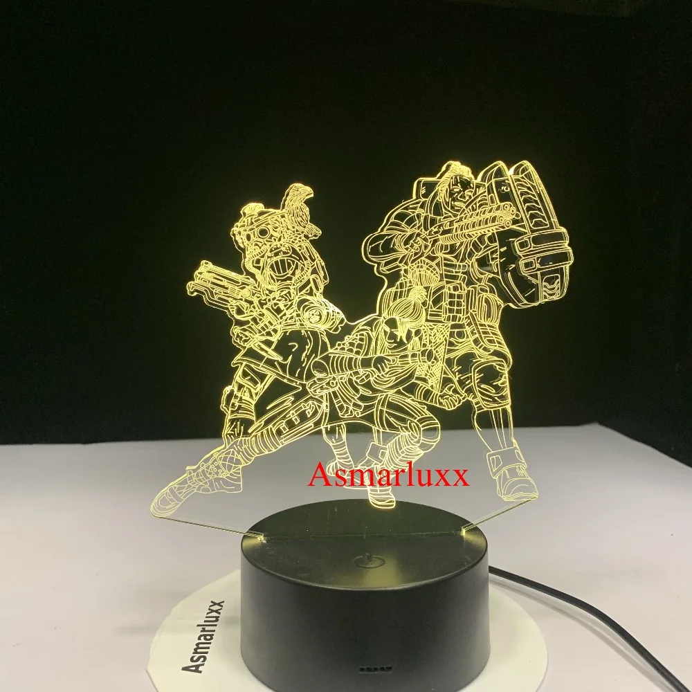 

Apex Legend 3D LED Lamp Changeable Mood Lamp LED 7 Colors USB Decor Illusion Table Lamp for Home Decorative As Game Toy Gift