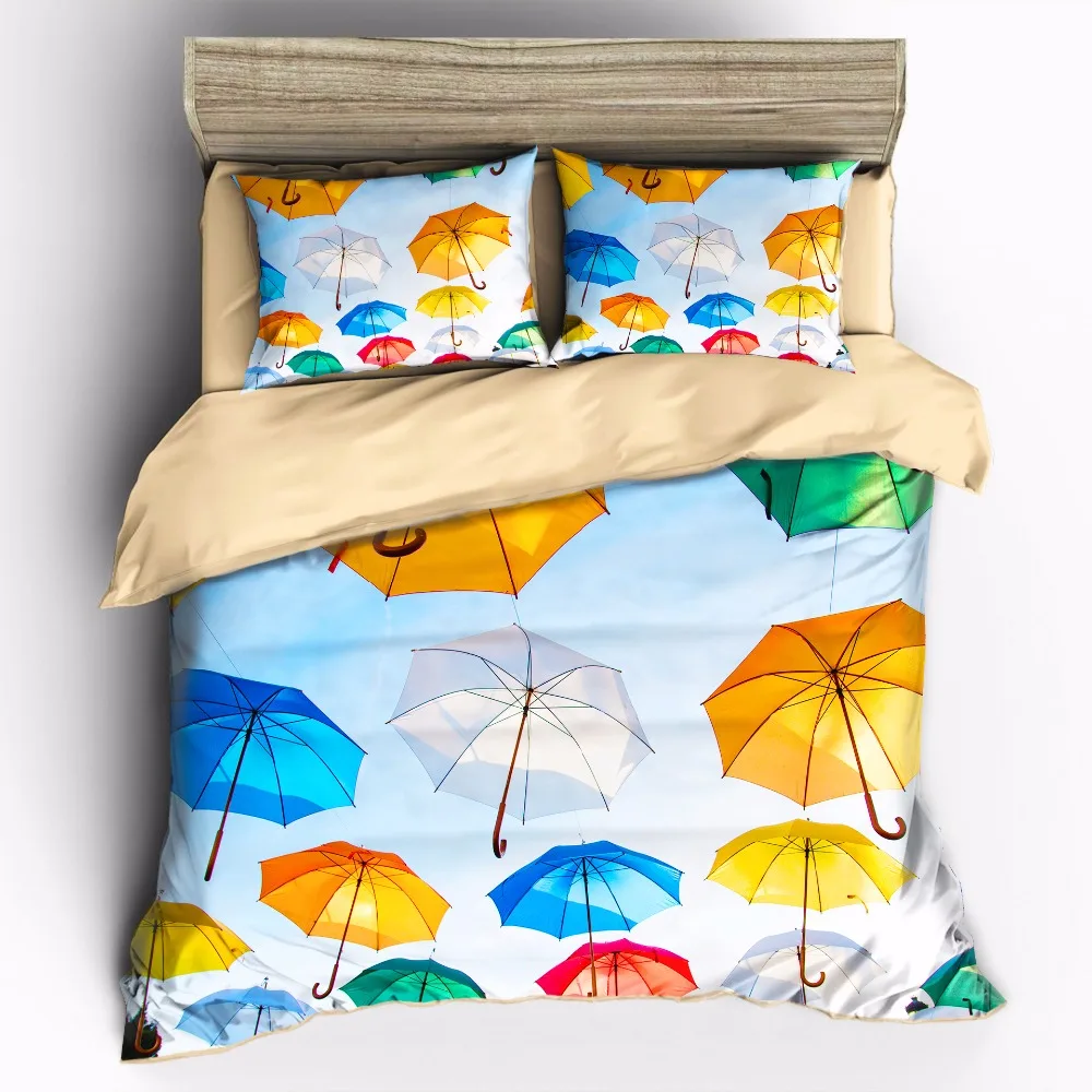 Ahsnme Very Real Color Umbrella Picture Customizable Bedding Sets