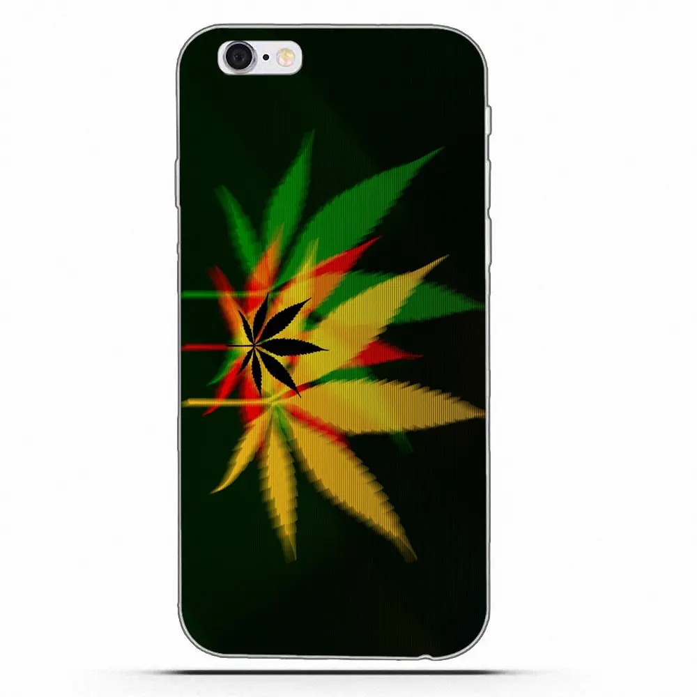 Чехол Wexoeq для сотового телефона с рисунком пеньковых листьев Apple iPhone X 4 4S 5 5C 5S SE 6 6S