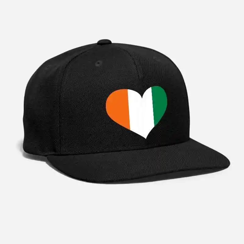 Кот Coast нашивка с вышитым флагом Любовь Сердце Коат Кот д 'Ивуар эмблема щит герб Ямусукро унисекс отрегулировать Snapback кепки