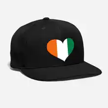 Кот Coast нашивка с вышитым флагом Любовь Сердце Коат Кот д 'Ивуар эмблема щит герб Ямусукро унисекс отрегулировать Snapback кепки