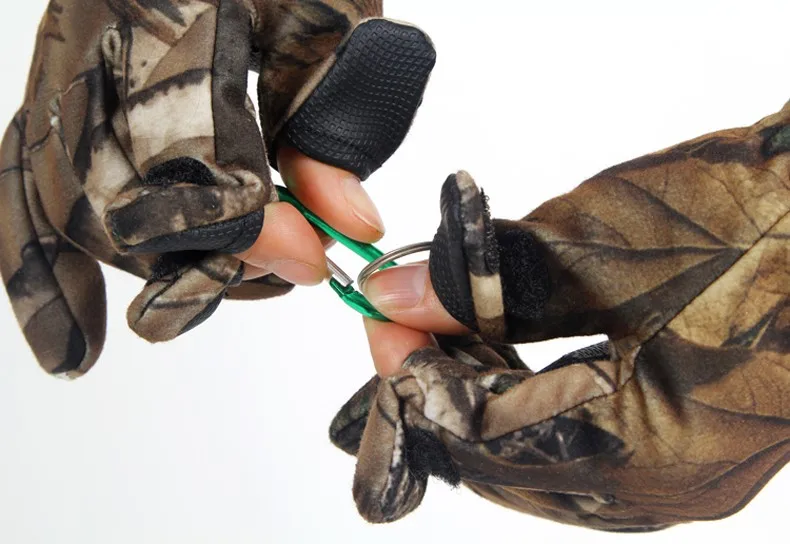 Camouflage Outdoor Warm Bionic Windproof Waterproof Anti skid Hunting Movement Gloves Winter Men Touch Screen Hiking Mountain Climbing Gloves (5)