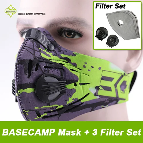 VICTGOAL ветрозащитная спортивная зимняя маска для велоспорта, Спортивная маска для женщин и мужчин, маска для лица для бега, лыжного спорта, велосипедная маска, Зимняя - Цвет: BaseCamp-1705-3PC