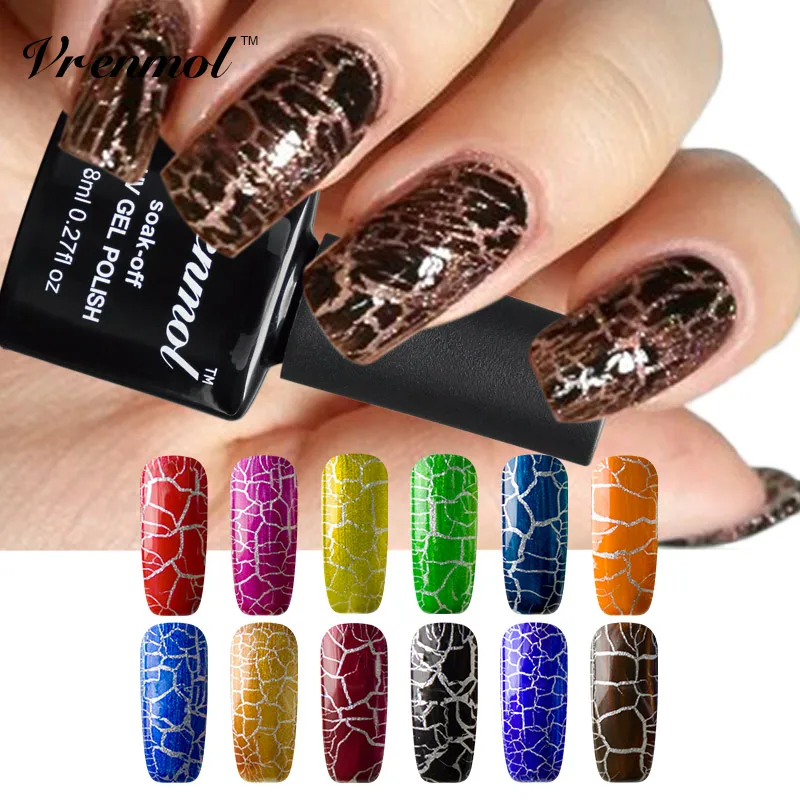 Vrenmol 1pcs New Arrival Crack Nail Gel Polish Cracking Nail Varnish 12