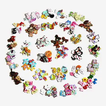 

20-50pcs Colorful 2Hole Wooden Buttons For Scrapbook Crafts DIY Children Clothing Sewing Accessories Decorative Buttons L-1