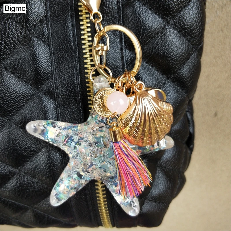 Starfis брелок-Хрустальная Морская звезда брелок для влюбленных ракушек металлический автомобильный брелок Подвески сумка цепь лучший подарок ювелирные изделия K1607