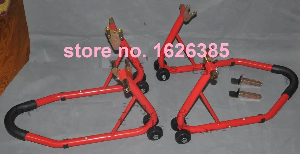 motorcycle full set Front wheel and Rear wheel support stand wheel