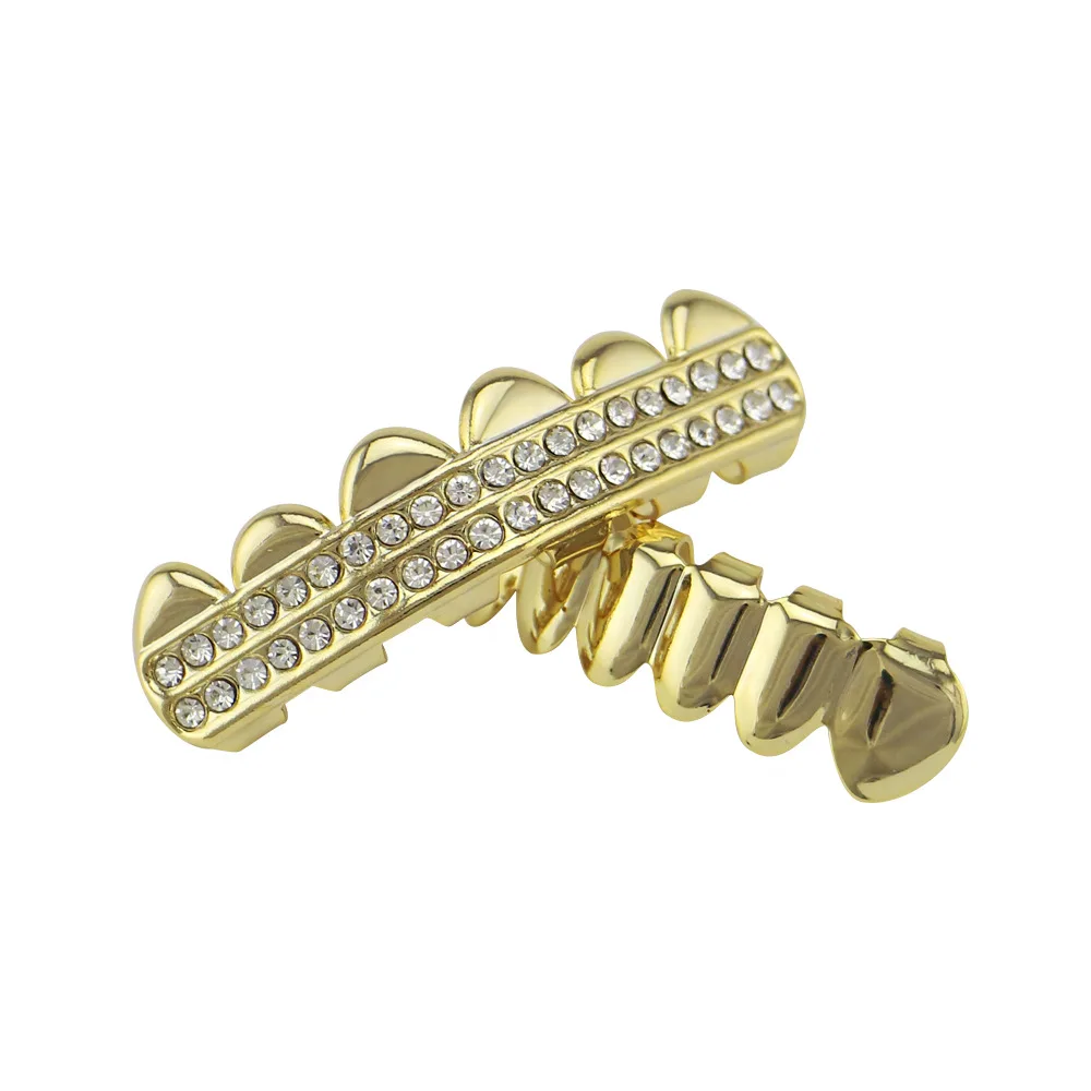 Lucky Sonny Hip Hop Teeth Grillz Crystal Punk Men Bijoux Top & Bottom Dental Grills Teeth Caps Halloween Party Jewelry LST1018 (14)