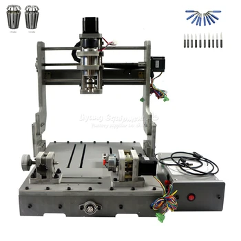 

DIY mini cnc cutting machine 3040 300W spindle with free cutter and collet