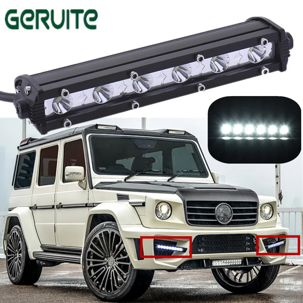 

Hot Sale 7'' with C Chips LED Car Work Light 18W LED Bar Day Light LED Lamp Car Single Row 12V 24V Spot DRL For ATV Jeep ORV