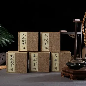 

48pcs/Box Natural Sandalwood Incense Home Fragrance Coil Incense Spice Refreshing Jasmine Magnolia Tibetan Alosewood Incense