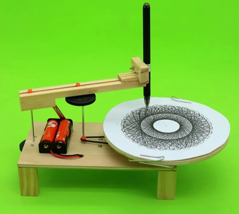 Happyxuan Электрический робот для рисования модель для детского рукоделия научные эксперименты комплект творческие развивающие физические Игрушки для мальчиков подарок