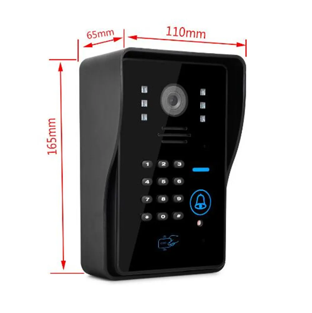 7 дюймов Handsfree ID Card/Пароль/пульт дистанционного управления дверь контроль доступа