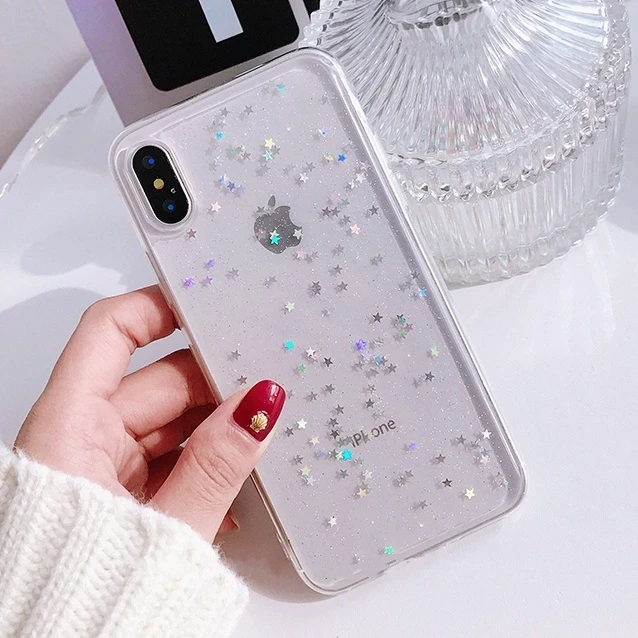 Case For Iphone Xs Max Iphone Xr Silicone Bling Glitter Star Clear Coque Cover For Iphone X 10 Iphone Xs Max Xr Case Fundas Phone Case Covers Aliexpress