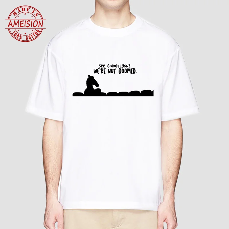 bojack horseman t shirt 2019 Summer Hot tshirt boy short sleeve t-shirt white color bojack horseman shirt Fashion Top Tees