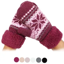 Женские теплые зимние перчатки, варежки, высокое качество, 95% шерсть, 5% хлопок, перчатки для вождения и теплые зимние вязаные перчатки