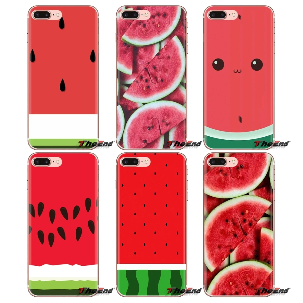 

For Samsung Galaxy S3 S4 S5 Mini S6 S7 Edge S8 S9 S10 Plus Note 3 4 5 8 9 Summer Love Watermelon Transparent Soft Shell Covers