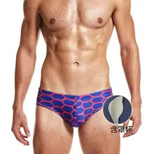 Сексуальный бюстгальтер пуш-ап с накладкой для увеличения передней части, Мужская брендовая одежда для плавания, мужские купальные костюмы, купальные трусы, бикини, сексуальные мужские плавки для серфинга