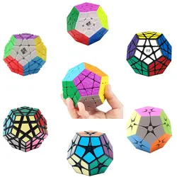 2x2x2 3x3x3 Додекаэдр Рубика Кубик без наклеек Стикеры Головоломка Куб 12 Сторон Qiyi Shengshou YJ Fanxin куб додекаэдра игрушка