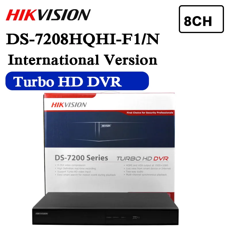 В наличии DHL Бесплатная доставка английская версия DS-7208HQHI-F1/N Turbo HD DVR Поддержка HD-TVI