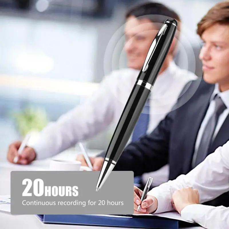 

VBESTLIFE 8G Digital Voice Recorder Noise Reduction 2 in 1 Stereo Audio Recording Pen Portable Mini U Disk for Business Meeting