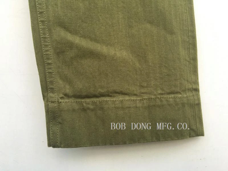 BOB DONG Мужские Винтажные HBT Selvage OG-107 Baker брюки США Amry 1958 вьетнамские военные утомляющие брюки военные прямые брюки