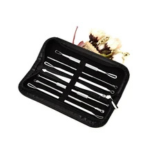 7 шт. удаления прыщей уход за кожей комплект Нержавеющая сталь прыщей, игла для удаления угрей, инструмет для удаления черных точек прибор для ухода за лицом