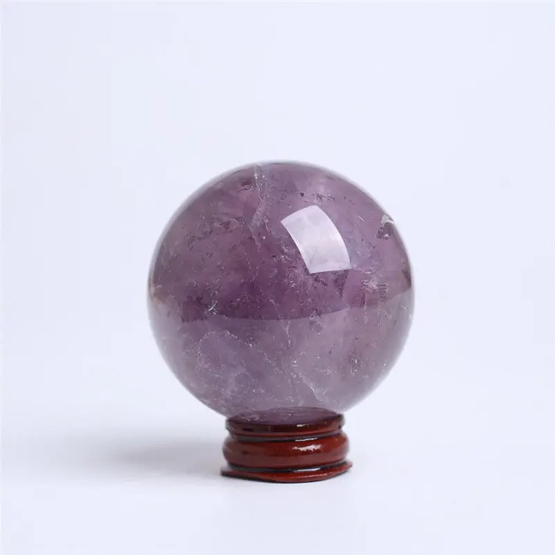 Stand Natural Black Obsidian Quartz Crystal Ball Sphere Gemstone Healing Reiki