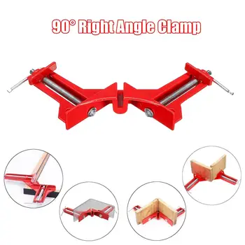 

4 inch Aluminum Woodworker Tool Angle Clamps 90 Degree Right Angle Clip Picture Frame Corner Clamp Woodworking Clamping Kit