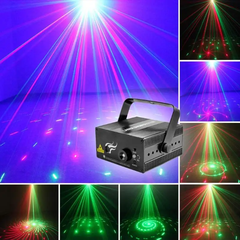 2 линзы 12 моделей RG Синий Светодиодный Лазерное Освещение сцены DJ сценический свет