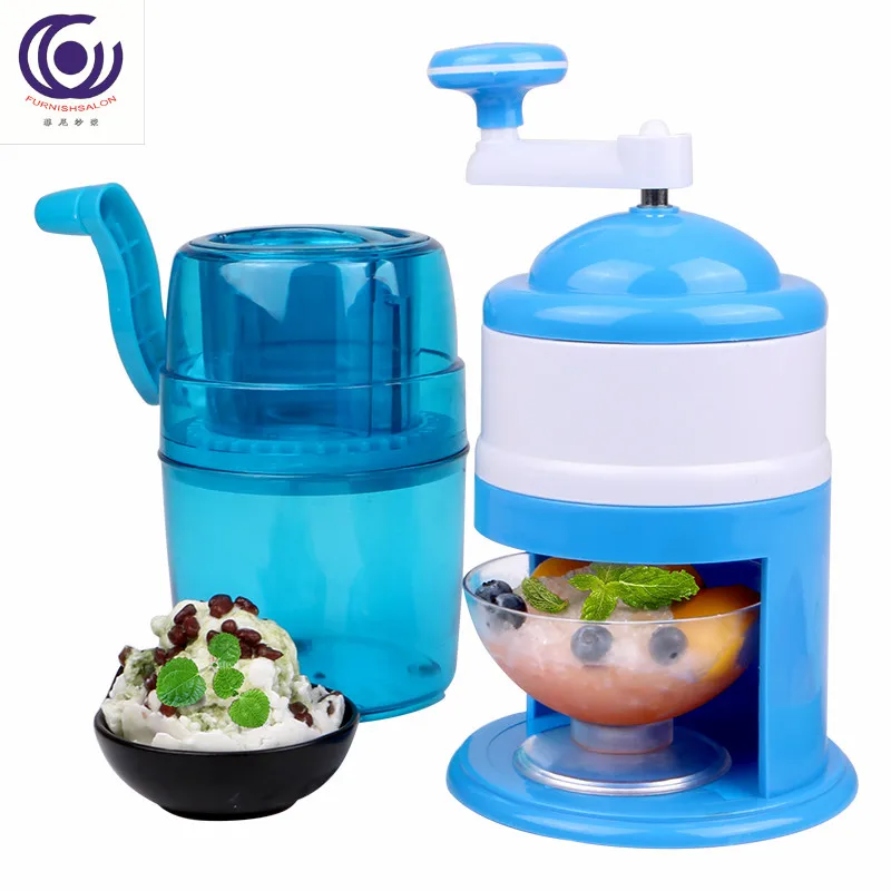

DIY Portable Hand Crank Stainless Steel Manual Ice Crusher Shaver Kids Shredding Snow Cone Maker Machine Kitchen