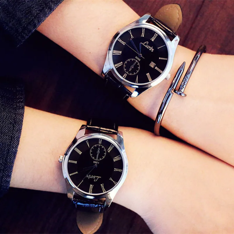 Simple Couple Watches Pair Clock Luxury Roman Style Men's Watch Fashion Women's Quartz Wristwatches Gift for Men Lover's Watch Simple Couple Watches Pair Clock Luxury Roman Style Men's Watch Fashion Women's Quartz Wristwatches Gift for Men Lover's Watch
