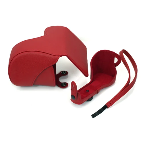 Кожаный чехол для камеры Sony E NEX 5 NEX5 фотокамера red NEX5N|case uk|bag trashcase vanguard |